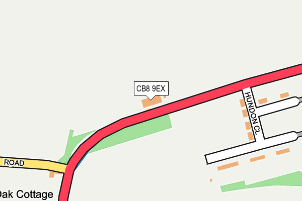 CB8 9EX map - OS OpenMap – Local (Ordnance Survey)