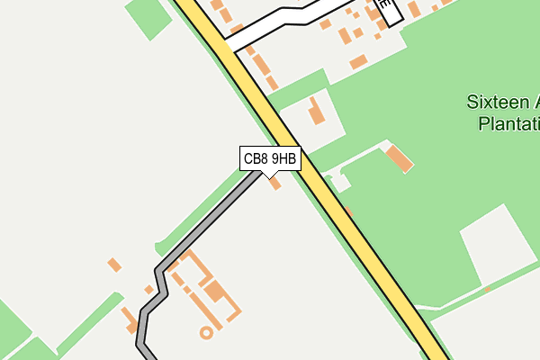 CB8 9HB map - OS OpenMap – Local (Ordnance Survey)