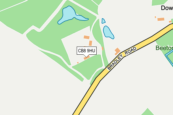 CB8 9HU map - OS OpenMap – Local (Ordnance Survey)