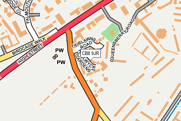 CB8 9JR map - OS OpenMap – Local (Ordnance Survey)