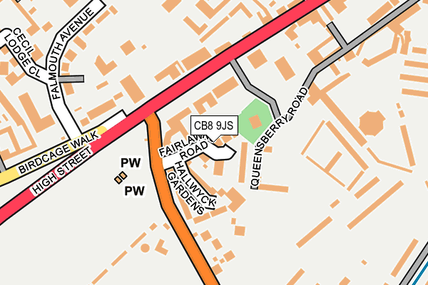 CB8 9JS map - OS OpenMap – Local (Ordnance Survey)