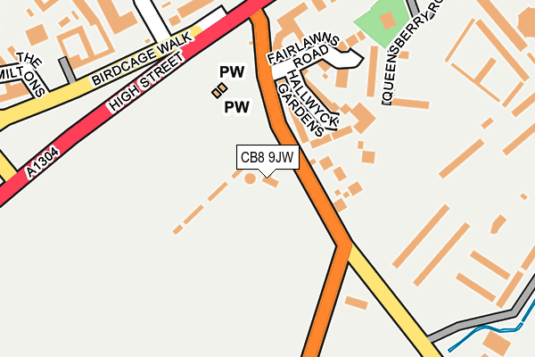 CB8 9JW map - OS OpenMap – Local (Ordnance Survey)