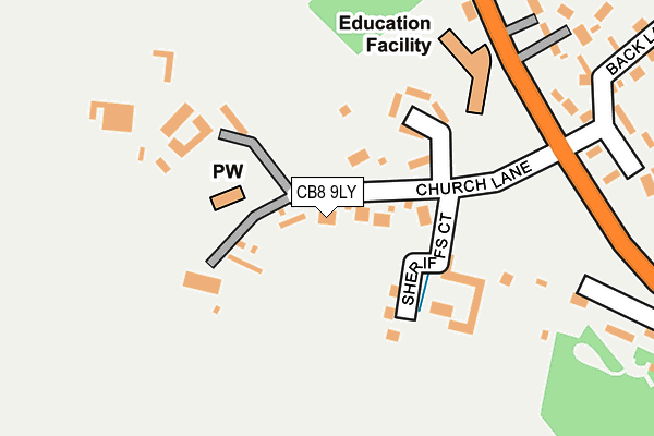 CB8 9LY map - OS OpenMap – Local (Ordnance Survey)