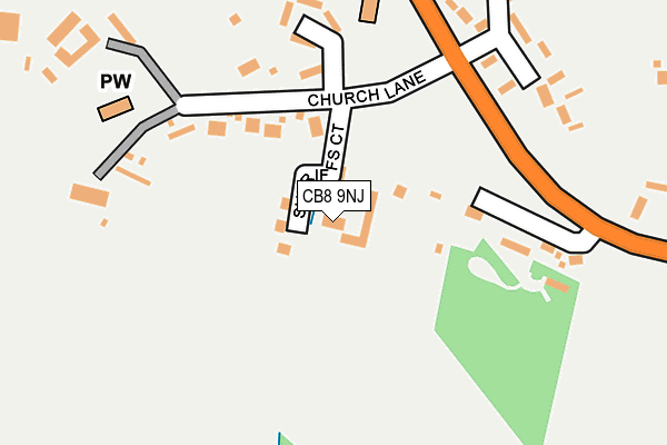 CB8 9NJ map - OS OpenMap – Local (Ordnance Survey)