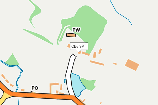 CB8 9PT map - OS OpenMap – Local (Ordnance Survey)