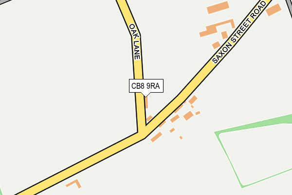 CB8 9RA map - OS OpenMap – Local (Ordnance Survey)