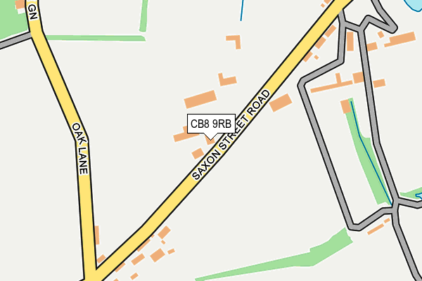 CB8 9RB map - OS OpenMap – Local (Ordnance Survey)