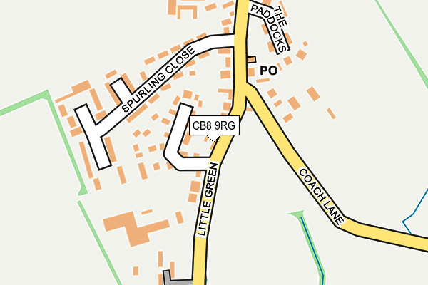 CB8 9RG map - OS OpenMap – Local (Ordnance Survey)