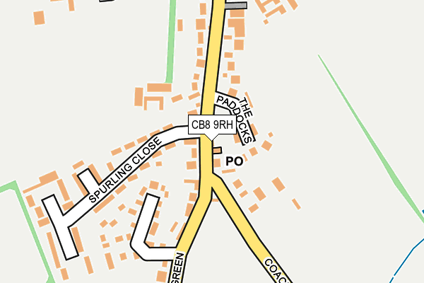 CB8 9RH map - OS OpenMap – Local (Ordnance Survey)