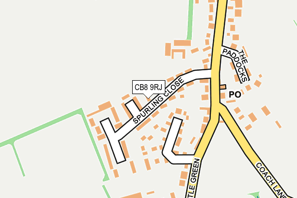 CB8 9RJ map - OS OpenMap – Local (Ordnance Survey)