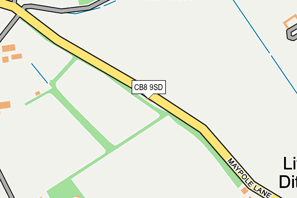 CB8 9SD map - OS OpenMap – Local (Ordnance Survey)