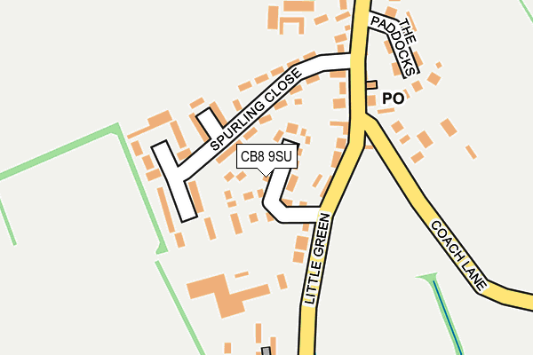 CB8 9SU map - OS OpenMap – Local (Ordnance Survey)