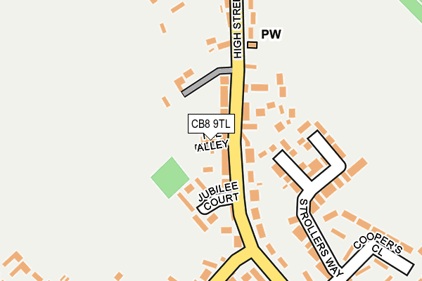 CB8 9TL map - OS OpenMap – Local (Ordnance Survey)