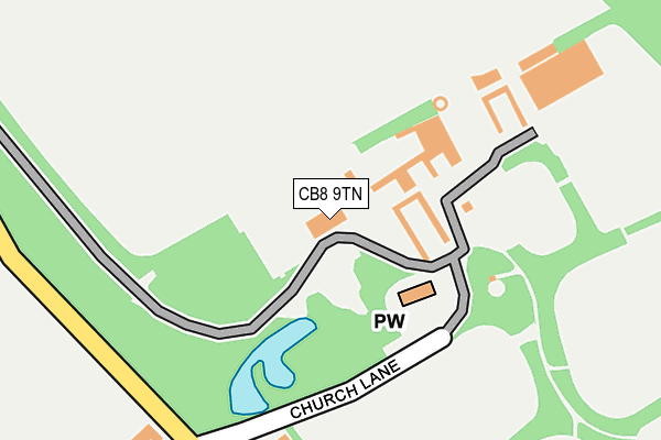 CB8 9TN map - OS OpenMap – Local (Ordnance Survey)