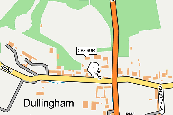 CB8 9UR map - OS OpenMap – Local (Ordnance Survey)