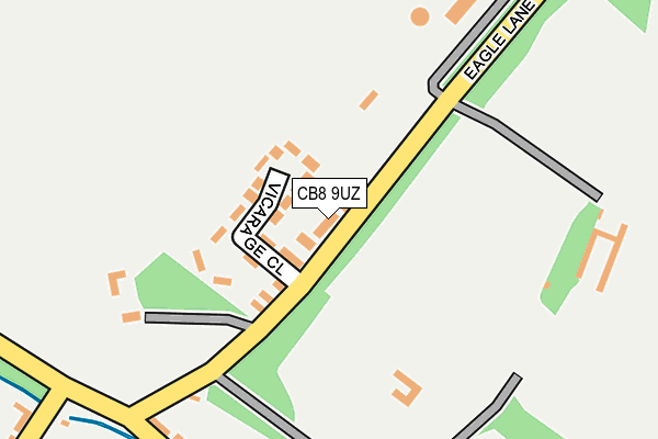 CB8 9UZ map - OS OpenMap – Local (Ordnance Survey)