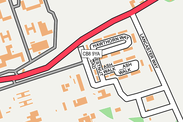 CB8 9YA map - OS OpenMap – Local (Ordnance Survey)