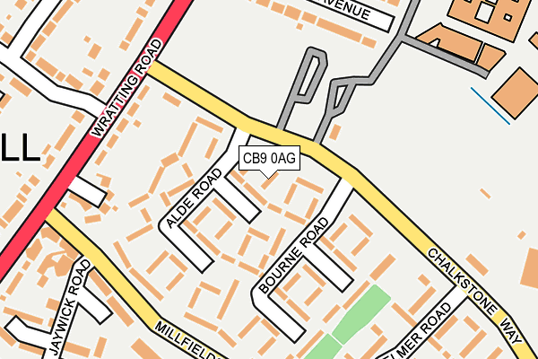 CB9 0AG map - OS OpenMap – Local (Ordnance Survey)