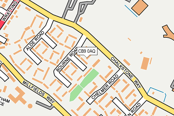 CB9 0AQ map - OS OpenMap – Local (Ordnance Survey)