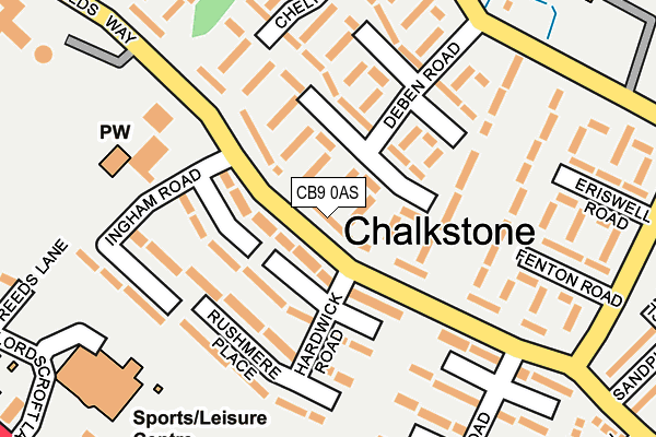 CB9 0AS map - OS OpenMap – Local (Ordnance Survey)