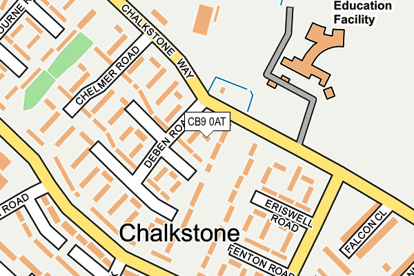 CB9 0AT map - OS OpenMap – Local (Ordnance Survey)