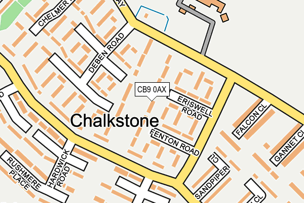 CB9 0AX map - OS OpenMap – Local (Ordnance Survey)