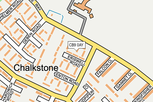 CB9 0AY map - OS OpenMap – Local (Ordnance Survey)