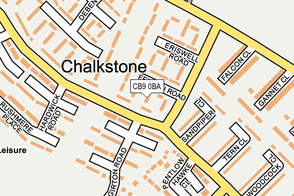 CB9 0BA map - OS OpenMap – Local (Ordnance Survey)