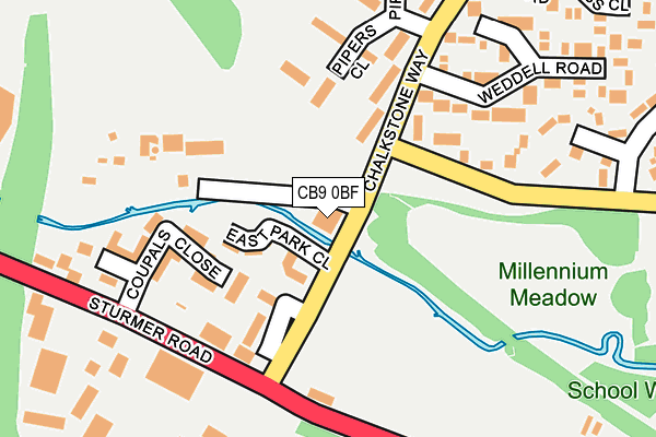CB9 0BF map - OS OpenMap – Local (Ordnance Survey)