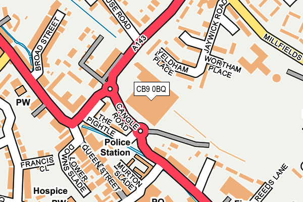 CB9 0BQ map - OS OpenMap – Local (Ordnance Survey)