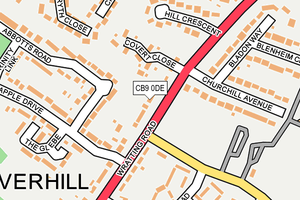 CB9 0DE map - OS OpenMap – Local (Ordnance Survey)