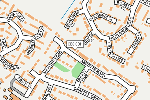 CB9 0DH map - OS OpenMap – Local (Ordnance Survey)