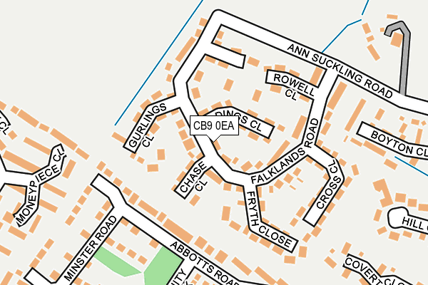 CB9 0EA map - OS OpenMap – Local (Ordnance Survey)