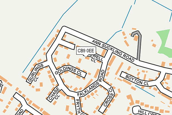 CB9 0EE map - OS OpenMap – Local (Ordnance Survey)
