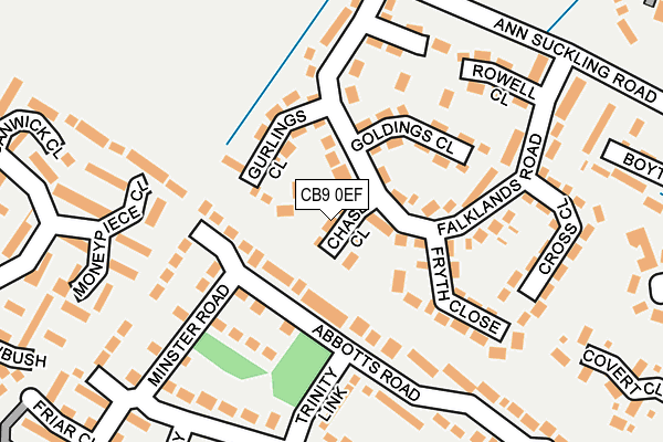 CB9 0EF map - OS OpenMap – Local (Ordnance Survey)