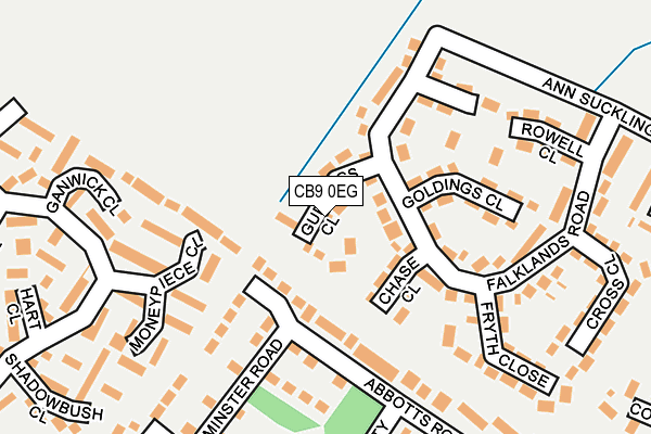 CB9 0EG map - OS OpenMap – Local (Ordnance Survey)