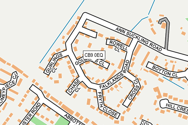 CB9 0EQ map - OS OpenMap – Local (Ordnance Survey)