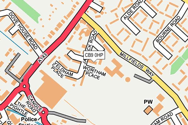 CB9 0HP map - OS OpenMap – Local (Ordnance Survey)