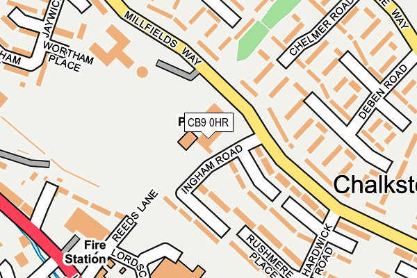 CB9 0HR map - OS OpenMap – Local (Ordnance Survey)