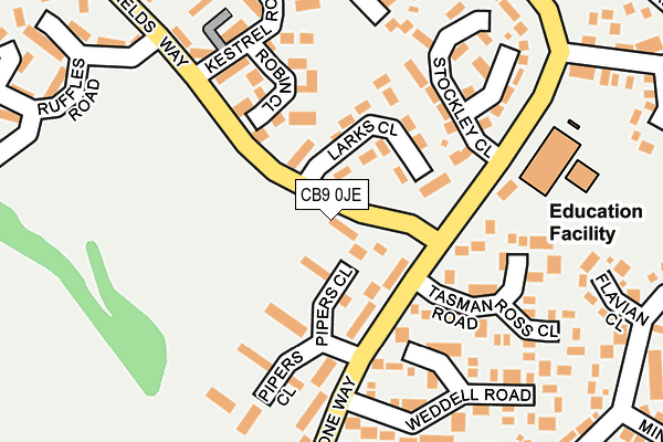 CB9 0JE map - OS OpenMap – Local (Ordnance Survey)