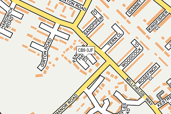 CB9 0JF map - OS OpenMap – Local (Ordnance Survey)