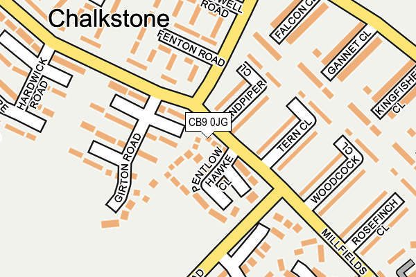 CB9 0JG map - OS OpenMap – Local (Ordnance Survey)