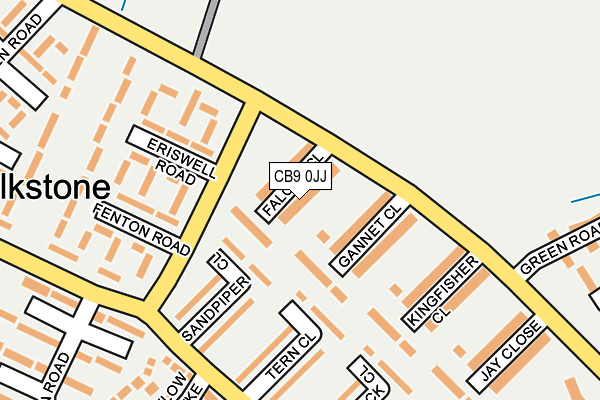 CB9 0JJ map - OS OpenMap – Local (Ordnance Survey)