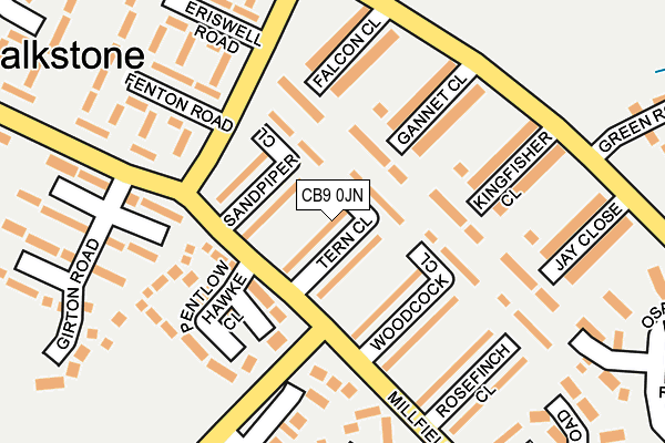 CB9 0JN map - OS OpenMap – Local (Ordnance Survey)
