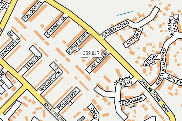 CB9 0JR map - OS OpenMap – Local (Ordnance Survey)