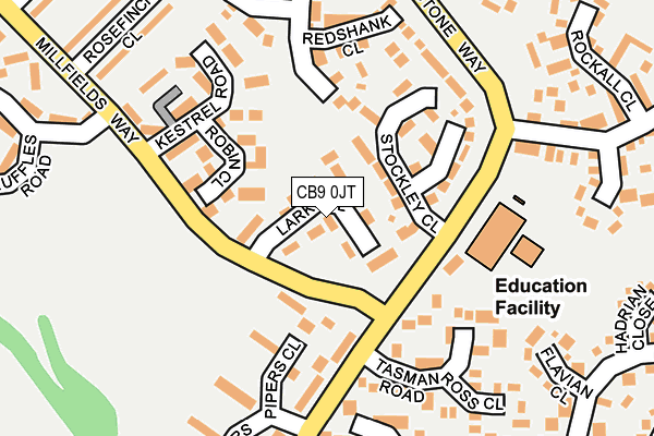 CB9 0JT map - OS OpenMap – Local (Ordnance Survey)