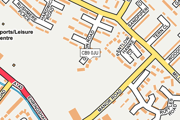 CB9 0JU map - OS OpenMap – Local (Ordnance Survey)