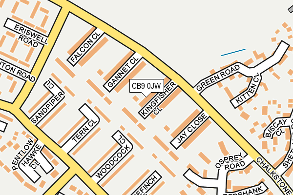 CB9 0JW map - OS OpenMap – Local (Ordnance Survey)