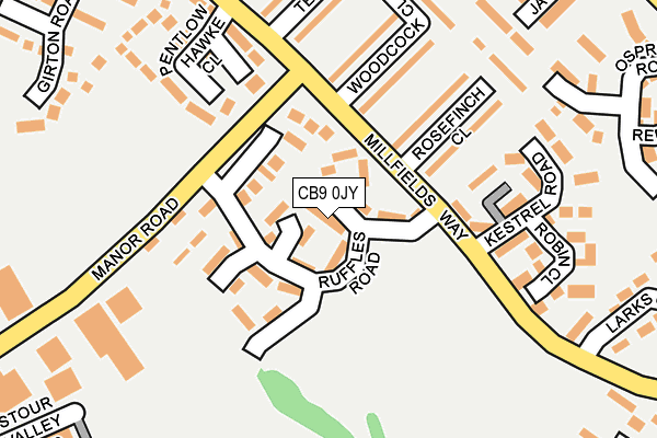 CB9 0JY map - OS OpenMap – Local (Ordnance Survey)