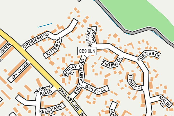 CB9 0LN map - OS OpenMap – Local (Ordnance Survey)